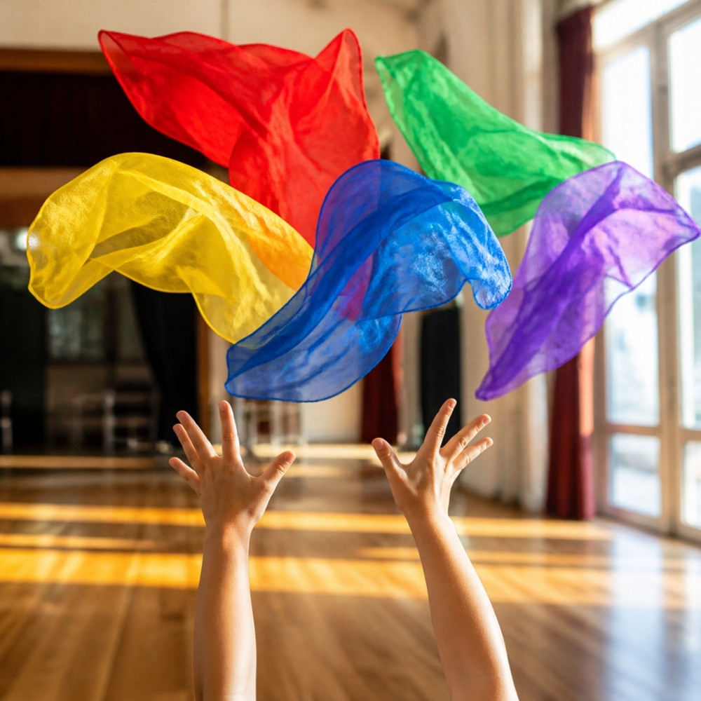 Juggling scarves, 12 pack