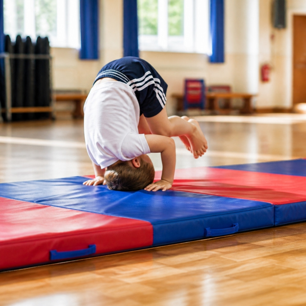 Folding tumbling mat, wide